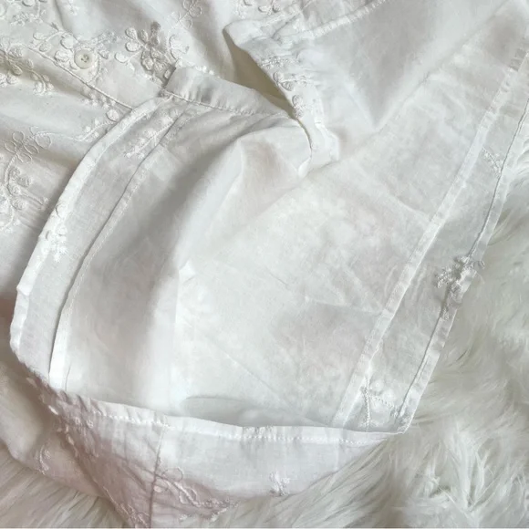 NWT O.P.T. White Ethereal Floral Embroidered Cap Sleeve Mini Dress - Picture 12 of 16